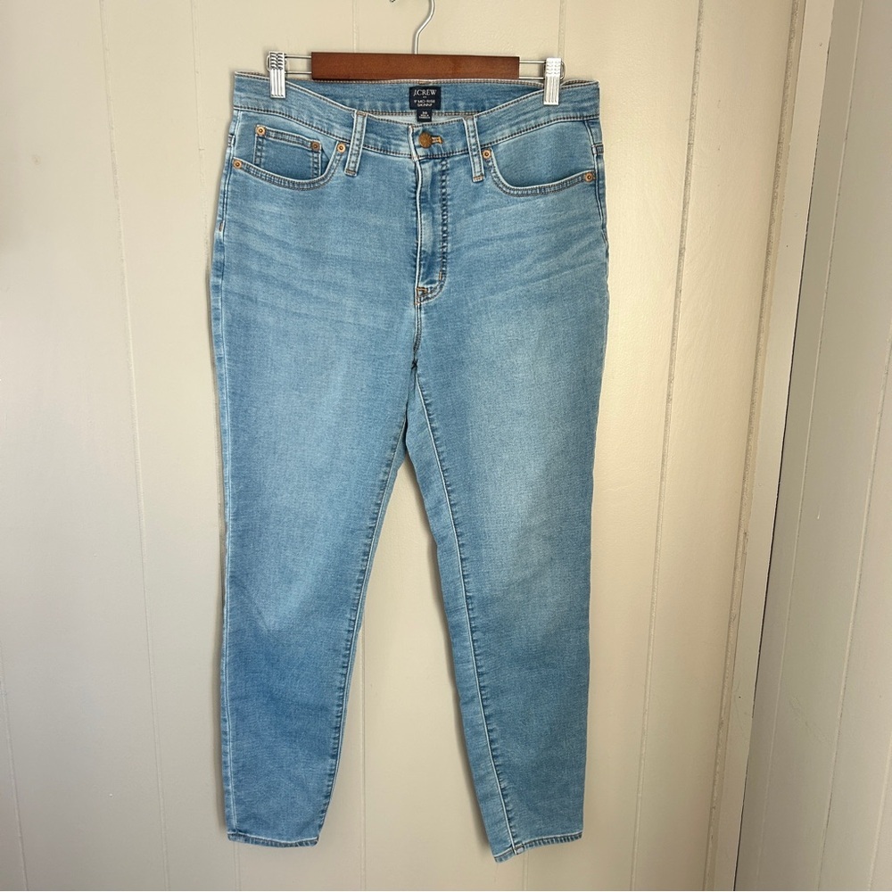 J. Crew 9” Mid-Rise Skinny Blue Jeans Size 30